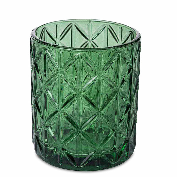 Ein Teelichthalter Noble von Sandra Rich in der Größe 10x8,5cm in der Farbe grün.