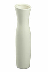 Eine Keramikvase Cone von Sandra Rich in der Größe 30x7,5cm in der Farbe Weiß.