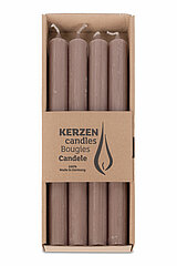 Vier Rustic Stabkerzen von Richard Wenzel in der Größe 25x2,2cm in der Farbe Stein.