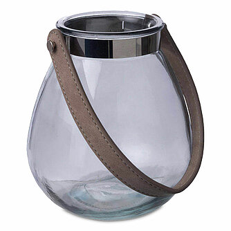 Sandra Rich Glaslaterne Belly 160/145mm - grau (1 Stück) Artikelvorschau Glaslaterne Belly 160/145mm - grau (1 Stück)