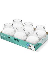 6 Glaswindlichter Twilight von Bolsius in der Größe 10,4x9,9cm in der Farbe klar.