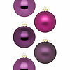 30 Christbaumkugeln von Inge Glas in der Größe 6cm in der Farbe Purple Deluxe.