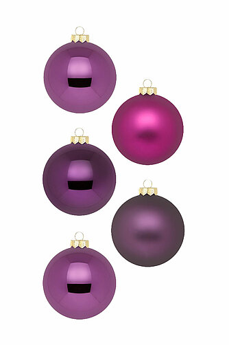 Inge Glas Weihnachtskugeln aus Glas Ø 6 cm - Purple Deluxe (30 Stück) Artikelvorschau Weihnachtskugeln aus Glas Ø 6 cm - Purple Deluxe (30 Stück)