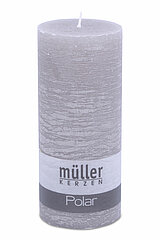 1 Stumpenkerze von Müller Kerzenfabrik in der Größe 16x6,8cm in der Farbe Schiefer.