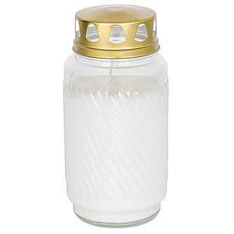 Bolsius Laternenglas mit Deckel - Weiß (6 Stück) Artikelvorschau Laternenglas mit Deckel - Weiß (6 Stück)