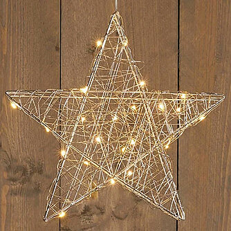 G. Wurm GmbH LED Stern 30cm - silber (1 Stück) Artikelvorschau LED Stern 30cm - silber (1 Stück)