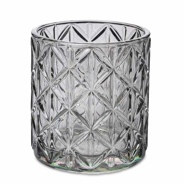 Ein Teelichthalter Noble von Sandra Rich in der Größe 8x7,2cm in der Farbe grau.