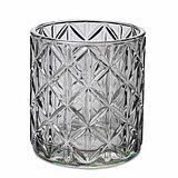 Ein Teelichthalter Noble von Sandra Rich in der Größe 8x7,2cm in der Farbe grau.