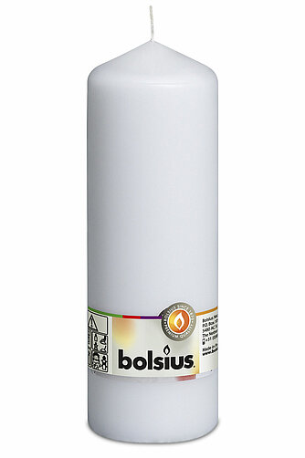 Bolsius Stumpenkerze 200/68mm - Weiß Artikelvorschau Stumpenkerze 200/68mm - Weiß