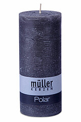 1 Stumpenkerze von Müller Kerzenfabrik in der Größe 16x6,8cm in der Farbe Asphalt.