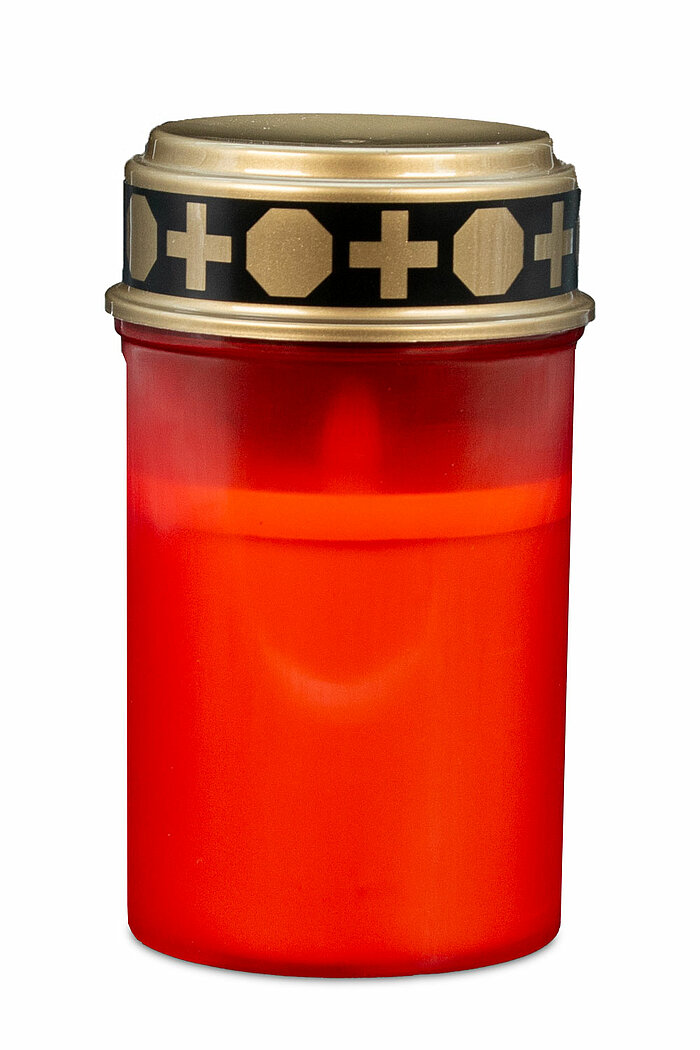 1 LED-Grabkerze von Arts in der Größe 12,5x7cm in der Farbe rot.