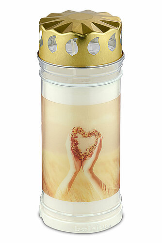 Bolsius Grablicht Nr. 5 mit Motiv - Kranz Artikelvorschau Grablicht Nr. 5 mit Motiv - Kranz