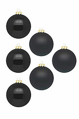 6 Christbaumkugeln von Inge Glas in der Größe 6 cm in der Farbe Ebony Black.