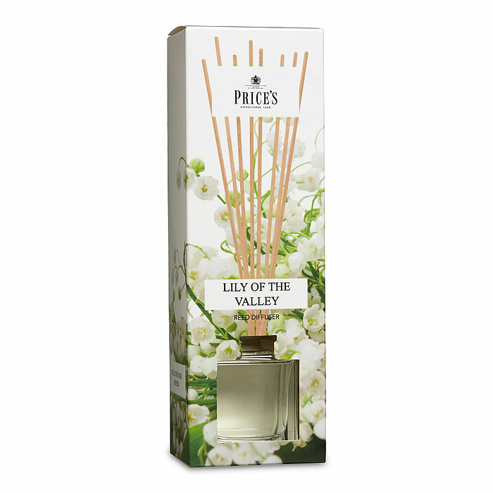 Ein Raumduft-Diffuser von Prices Candles in der Geruchssorte Maiglöckchen mit 100ml Inhalt.