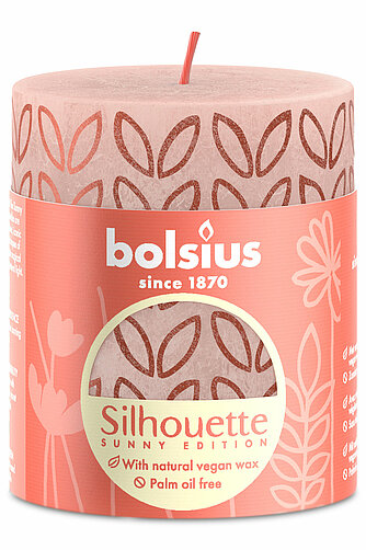 Bolsius Rustik Stumpen Summer 80/68 mm - nebliges Rosa (1 Stück) Artikelvorschau Rustik Stumpen Summer 80/68 mm - nebliges Rosa (1 Stück)