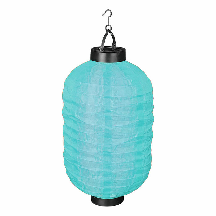 Eine Solar-Laterne von Luca Lighting in der Größe 30x20cm in der Farbe blau.