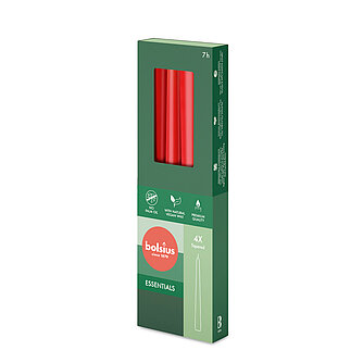 Bolsius Spitzkerzen 245/24mm (4er Pack) - Zartes Rot Artikelvorschau Spitzkerzen 245/24mm (4er Pack) - Zartes Rot