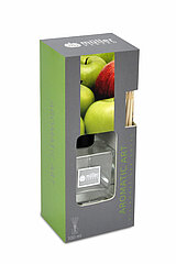 Ein Raumbedufter mit dem Duft "Saftiger Apfel" von Müller Kerzenfabrik in der Größe 20,5cm und einer Verpackungsgröße von 100ml.