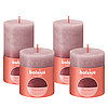 Ein Adventsset mit 4 Kerzen von Bolsius in der Farbe Eschen Rose in den Größen 13x6,8cm und 19x6,8cm.