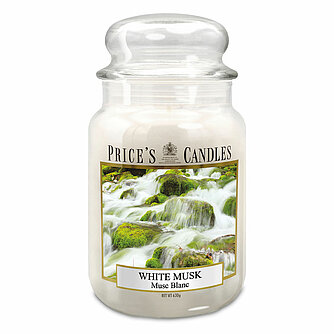 Prices Candles Apothekerglas 630g - White Musk (1 Stück) Artikelvorschau Apothekerglas 630g - White Musk (1 Stück)