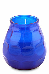 1 Glaswindlicht Twilight von Bolsius in der Größe 10,4x9,9cm in der Farbe blau.
