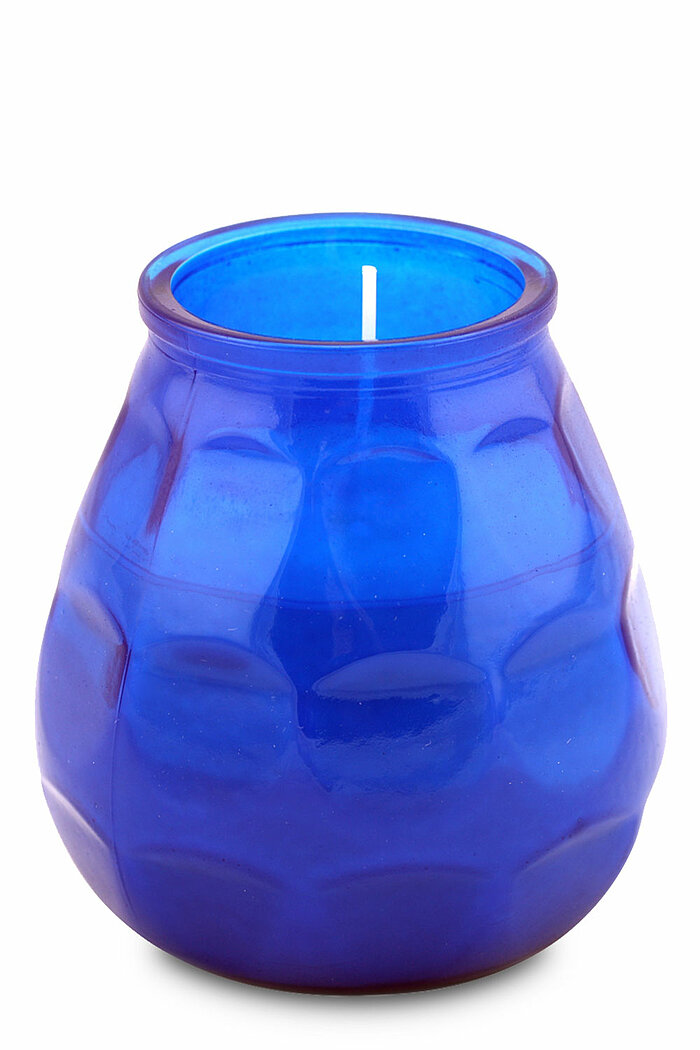 1 Glaswindlicht Twilight von Bolsius in der Größe 10,4x9,9cm in der Farbe blau.