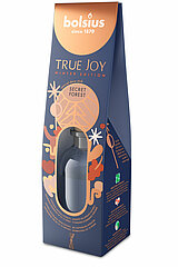 Ein Raumduft True Joy von Bolsius mit 80ml Inhalt mit dem Geruch Secret Forest.