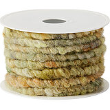 Eine Wollkordel von KragoArt mit der Breite 1 cm und einer Länge von 10 m in der Farbe Grün Multicolor.
