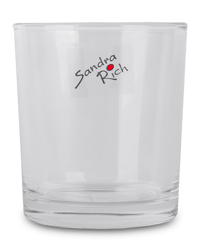 Ein Teelichthalter Cyli von Sandra Rich in der Größe 8x7cm in der Farbe klar.