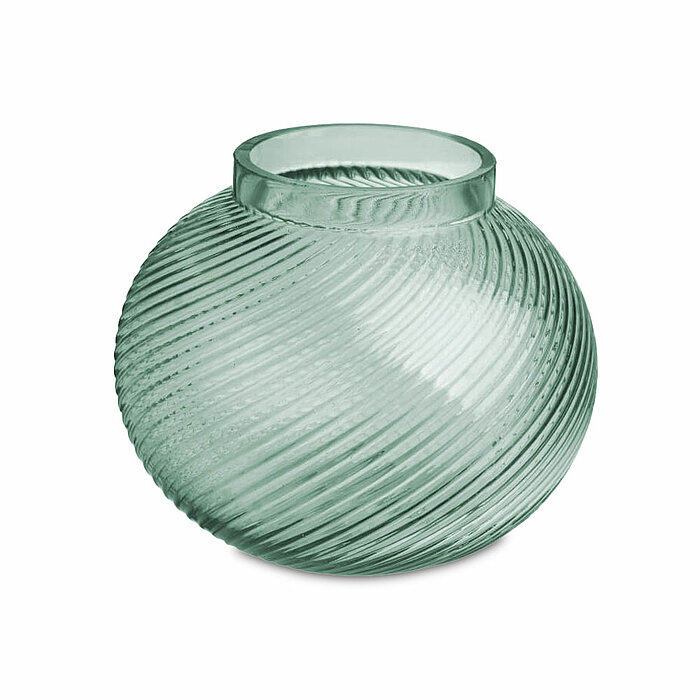 Ein Teelichthalter Spiral von Sandra Rich in der Größe 13x15,5cm in der Farbe Hellgrün.