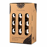 Ein 30er Pack Christbaumkugeln in Silber mit 6cm Durchmesser von DecoLite in einer dekorativen Schachtel.