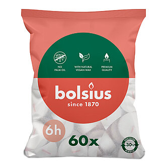 Bolsius Teelicht 6h (60er Beutel) Artikelvorschau Teelicht 6h (60er Beutel)
