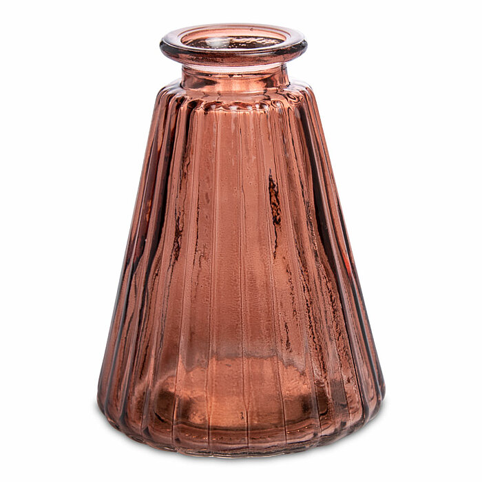 Eine Glasvase Rim von Sandra Rich in der Größe 10x7,5cm in der Farbe Terrakotta.