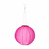 Eine Solar Laterne von Luca Lighting in der Größe 28x28cm in der Farbe rosa.