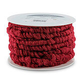 Eine Wollkordel von KragoArt mit der Breite 10mm und einer Länge von 10m in der Farbe Burgund.