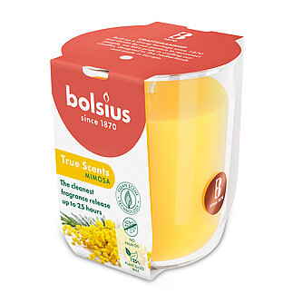 Bolsius True Scents Duftglas klein 80/73mm (1 Stück) - Mimose Artikelvorschau True Scents Duftglas klein 80/73mm (1 Stück) - Mimose