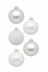 12 Christbaumkugeln von Inge Glas in der Größe 8cm in der Farbe Just White.
