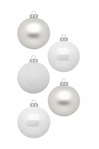 Inge Glas Weihnachtskugeln aus Glas Ø 8 cm - Just White (12 Stück) Artikelvorschau Weihnachtskugeln aus Glas Ø 8 cm - Just White (12 Stück)