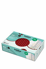 100 Spitzkerzen von Bolsius Professional in der Größe 24x2,3cm in der Farbe altrot.