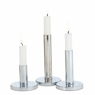 Artikelvorschau Kerzenhalter Malko, 3-tlg. - silber