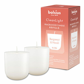 Bolsius Cleanlight Duftnachfüller (2er Pack) - Bergamotte & Neroli Artikelvorschau Cleanlight Duftnachfüller (2er Pack) - Bergamotte & Neroli