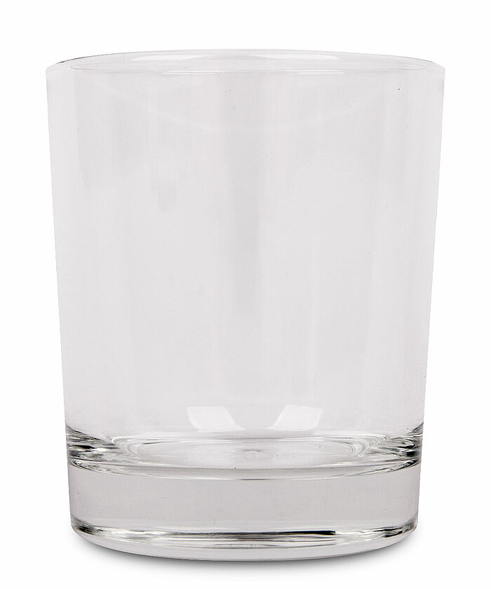 12 Teelichthalter Promo Gläser von Sandra Rich in der Größe 6,8x5,5cm in der Farbe klar.