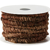 Eine Wollkordel von KragoArt mit der Breite 10mm und einer Länge von 10m in der Farbe Schokobraun.