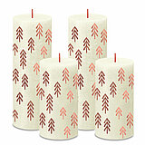 Ein Adventsset mit 4 Kerzen von Bolsius in der Farbe Weiche Perle in den Größen 13x6,8cm und 19x6,8cm.