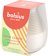 1 Glaswindlicht Patio von Bolsius in der Größe 9,4x9,1cm in der Farbe weiß.