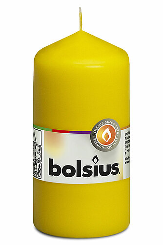 Bolsius Stumpenkerze 120/58mm - Gelb Artikelvorschau Stumpenkerze 120/58mm - Gelb