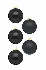 12 Christbaumkugeln von Inge Glas in der Größe 8cm in der Farbe Ebony Black.