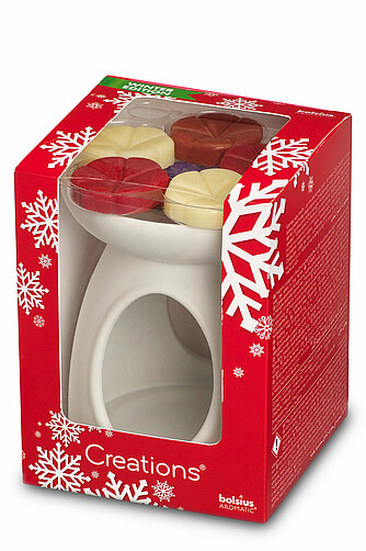 Bolsius Geschenkset Schmelzblüten und Duftlampe *Winter Edition* Artikelvorschau Geschenkset Schmelzblüten und Duftlampe *Winter Edition*