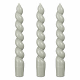 24 Spitzkerzen Twist von Edelman in der Größe 18,5x3cm in der Farbe graublau.