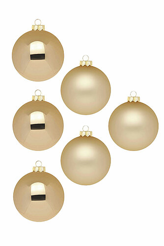 Inge Glas Weihnachtskugeln aus Glas Ø 10 cm - Brokatgold (6 Stück) Artikelvorschau Weihnachtskugeln aus Glas Ø 10 cm - Brokatgold (6 Stück)